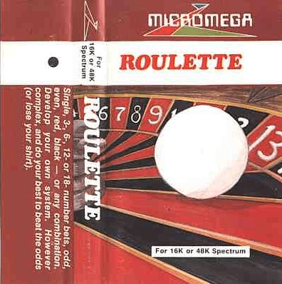 Roulette box art for ZX Spectrum